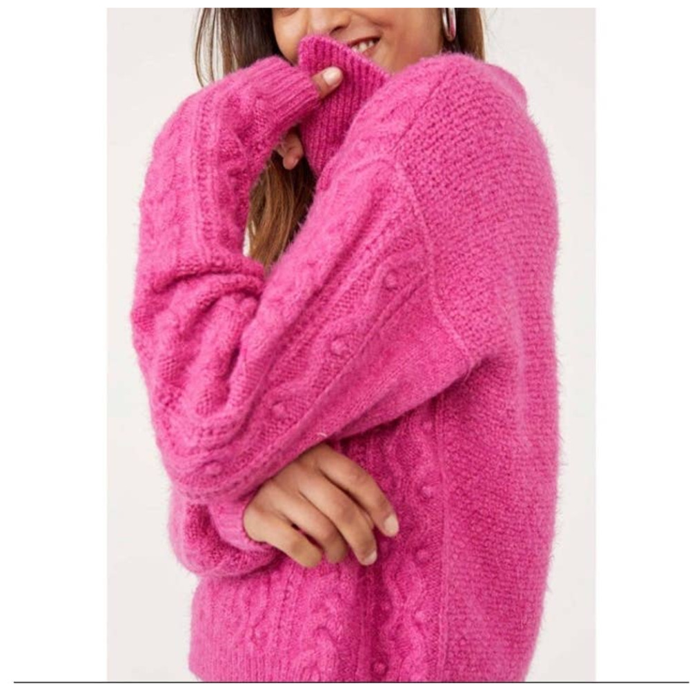 NWT Free people everyday cloud pink pullover size large